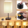 Remote Control Bedside Lamp with USB-C & USB-A Charging Ports,