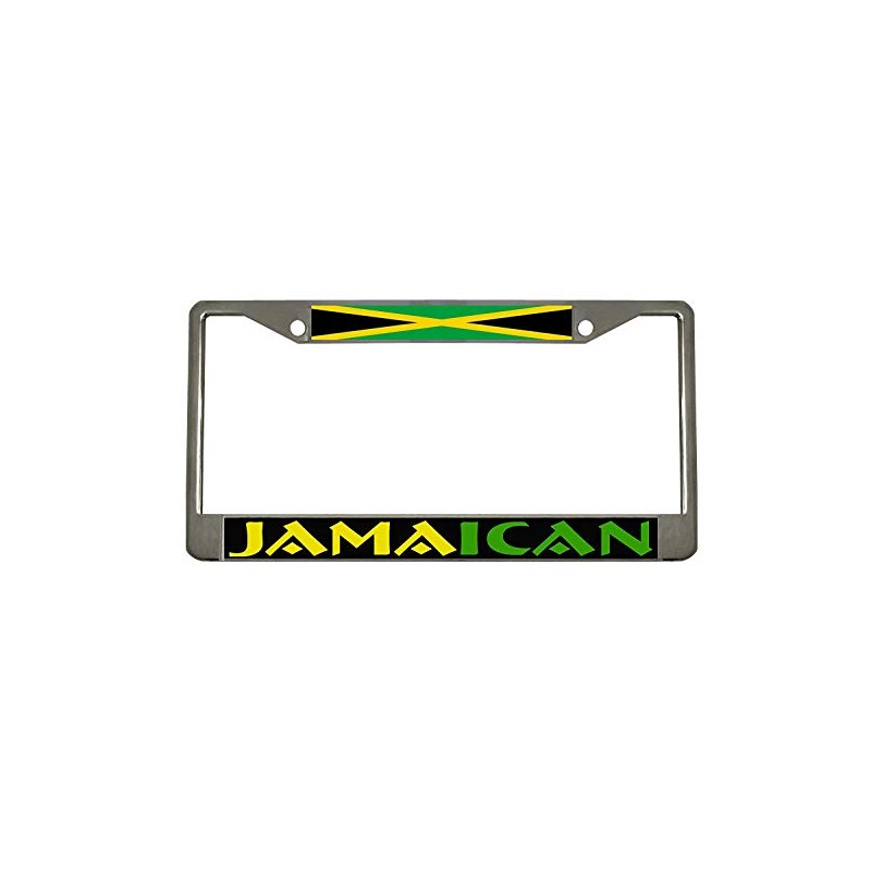 Jamaica Heavy Duty Stainless Steel Chrome License Plate Frame Car