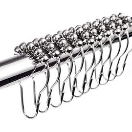 LIHAO 12Pcs Cortina de Ducha de Acero Inoxidable