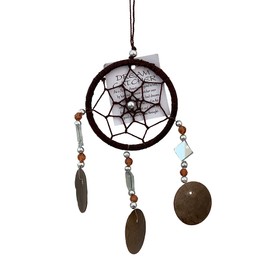 VIE Naturals Capiz Dream Catcher, No Feathers, 6cm, Brown, Multicolor, One Size