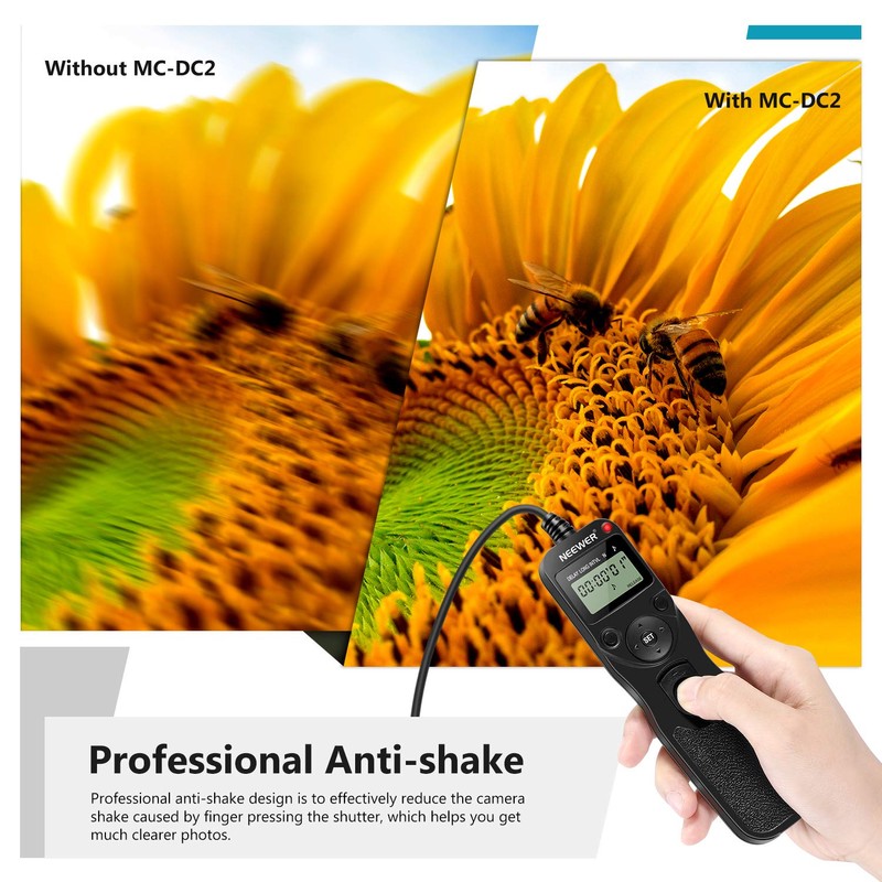 Neewer Digital Timer Remote Shutter Release Trigger(Replacement for MC-DC2)for Nikon