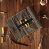 Tool Roll Pouch, Heavy Duty 16OZ Waxed Canvas Tool Bag