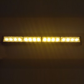 wecade 18" 16 LED Emergency Warning Traffic Advisor Vehicle LED Strobe Light Bar Back Window (Amber)