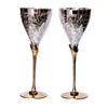 eSplanade Engraved Brass Goblet Champagne Glasses Flutes Coupes Wine Glass