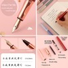 Juego de 5 plumas estilográficas, diseño clásico con convertidor, puntas