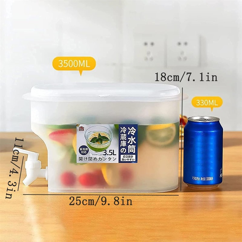 Verve Jelly 3.5L Water Jug with Faucet, Lemon Juice Jug