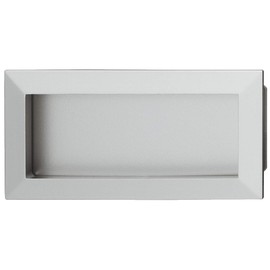 Gedotec Cassin Sliding Door Shell Handle Silver Matt Inlet Handle Square Sliding Door Handle Metal Furniture Handle Recessed in Wood Handle 138 x 69 mm 1 Piece Large Handle Shell for Furniture and