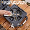 2-Burner Portable Propane Camping Stove with Windshield,Foldable Gas Stove