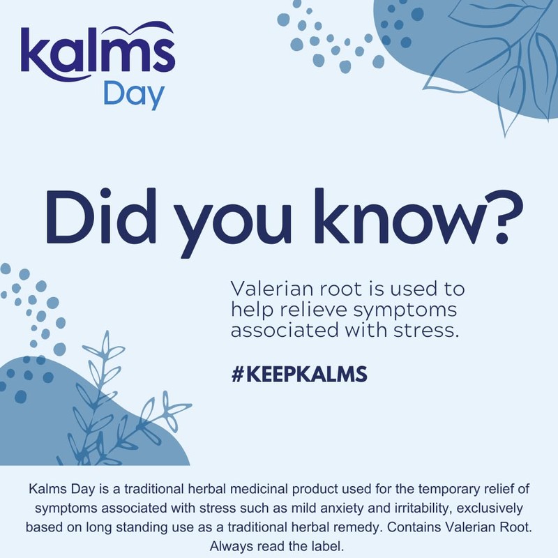 Kalms Day 96 Tablets - Traditional Herbal Medicinal Product Used