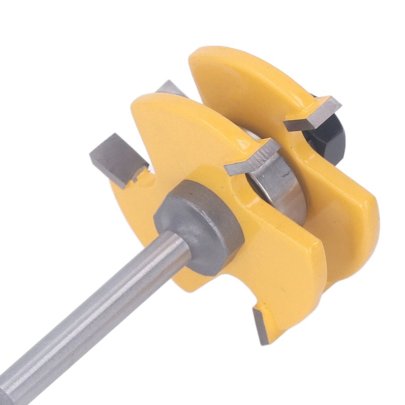 2Pcs Tongue and Groove Cutter 3 Teeth 1/4inch Shank T