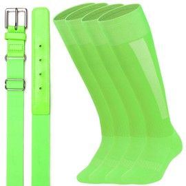 UnFader Baseball Socks and Belts Combo for Youth and Adult, Elastic Softball Socks and Belts (2 Pairs Socks and 1 Belt)