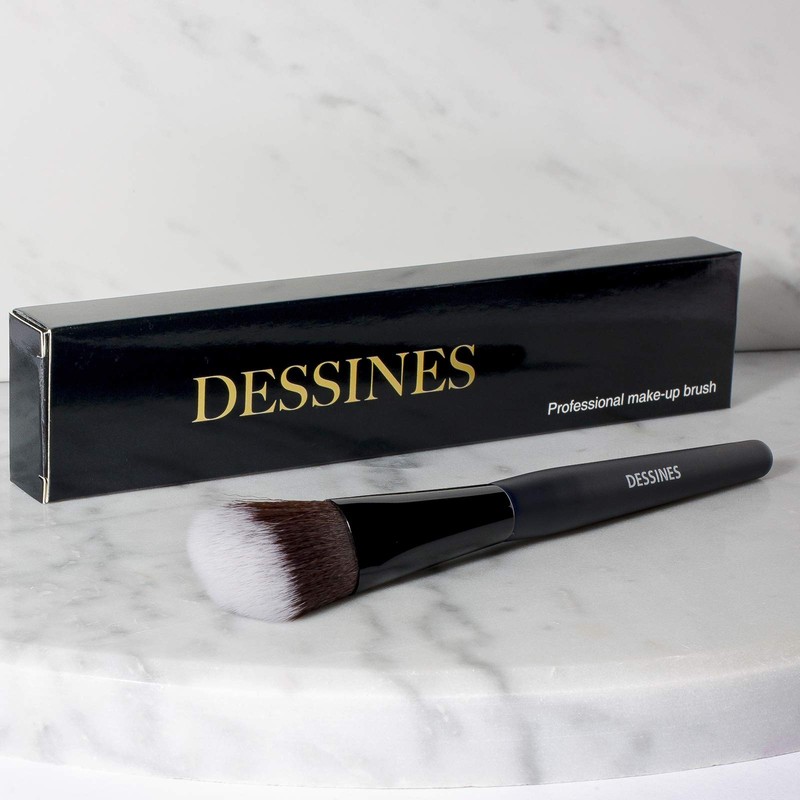 DESSINES Makeup Brush, Vegan Professional Brush with Natural Wood Handle