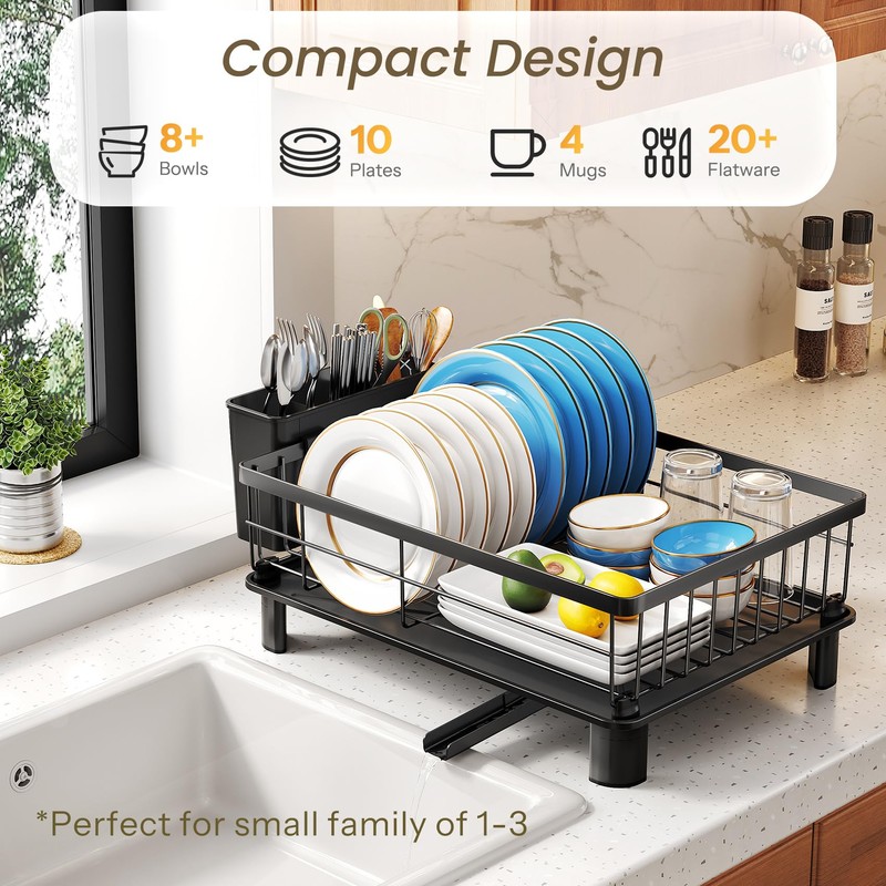 SNTD Dish Drying Rack - Small Dish Rack for Kitchen