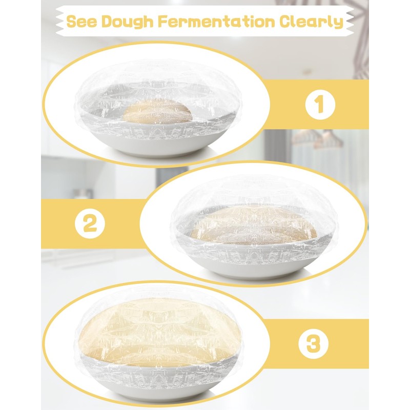 Plastic Bowl Covers for Sourdough Bread Proofing Large Disposable Elastic