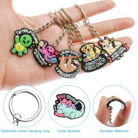 Pabucle Cute Keychains Bulk,30 PCS Different Animal Key Chain Accessories for Keys Backpack Bag Charm Gifts for Party Favors