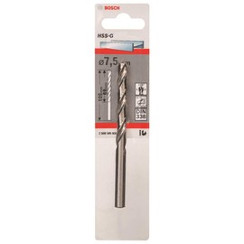 Bosch Professional 1x Metal drill bits HSS-G DIN 338 (for metal, Ø 7.5 x 69 x 109 mm, Accessory Drill Driver)
