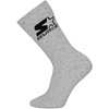 STARTER 6 pack crew socks, Grey-White-Black, 35 - 38