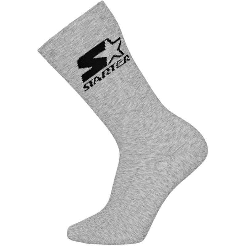 STARTER 6 pack crew socks, Grey-White-Black, 35 - 38