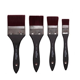 Repino Glaze Brush Artist Brush Set Finest Quality (Width 60 mm, 50 mm, 40 mm, 25 mm) Primer Brush Wash Brush Set