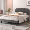 VECELO Queen Size Bed Frame Upholstered Platform with Tufted Adjustable