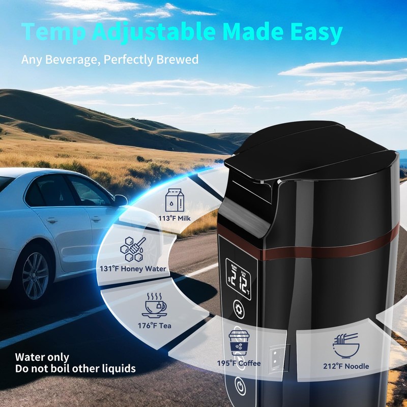 Car Electric Kettle for Travel : FVPE 12V/24V Small Electric