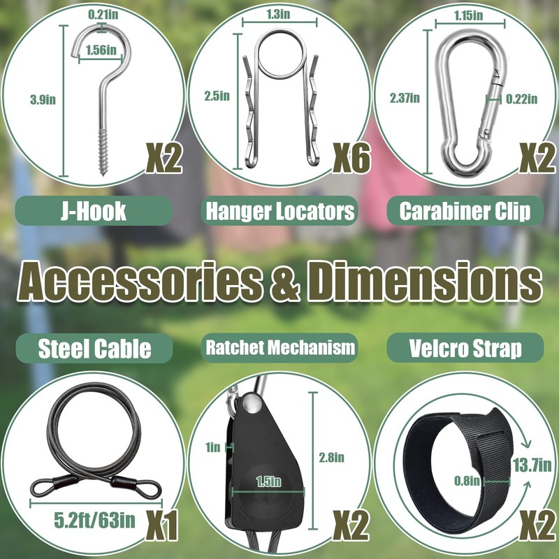 Outdoor Retractable Clothesline, 3/16" Coated Steel Wire Rope