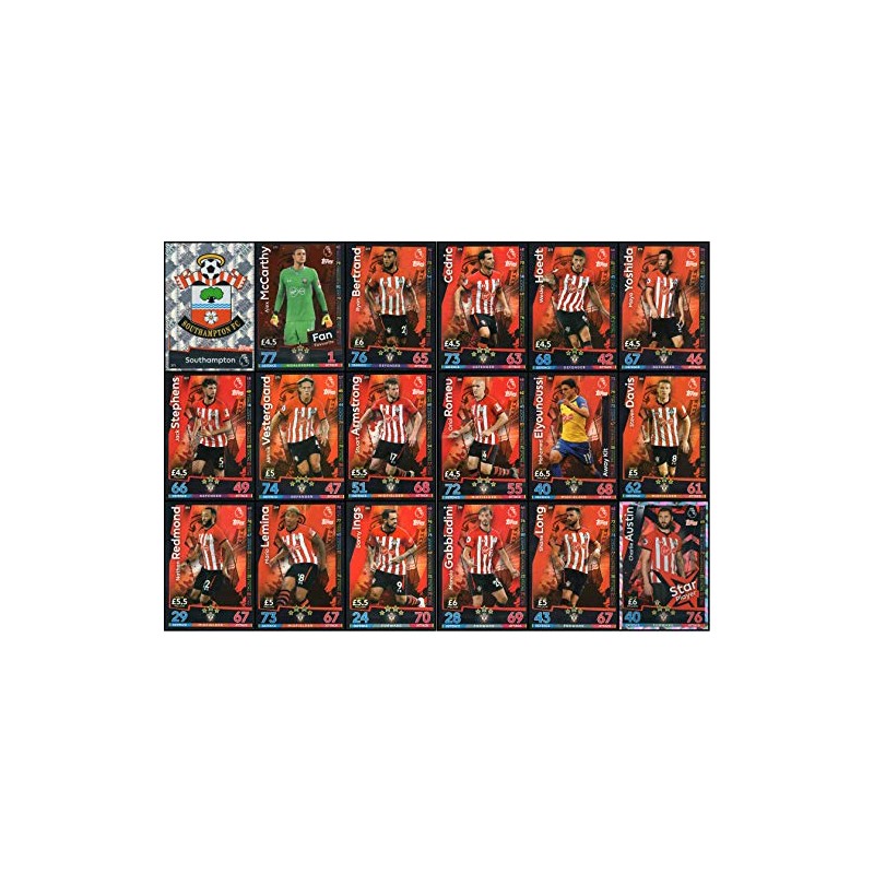 MATCH ATTAX 2018/19 18/19 SOUTHAMPTON FULL 18 CARD TEAM SET