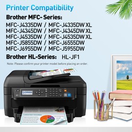 CLYWENSS Compatible LC406XL Ink Cartridges Replacement for Brother LC406XL LC406 XL High Yield for MFC-J4335DW MFC-J4345DW MFC-J4535DW MFC-J5855DW MFC-J6555DW MFC-J6955DW MFC-J5955DW Printer (5-Pack)