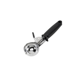 Good Cook Ice Cream Scoop, Deluxe Trigger,Black & Silver,Medium,16660