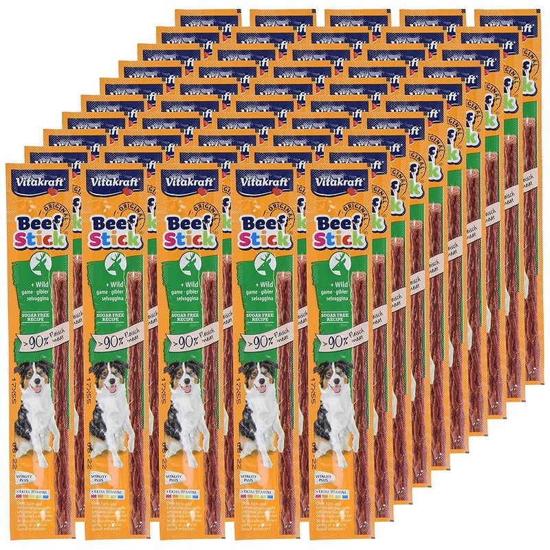 Vitakraft Bastoncini di manzo per cani con selvaggina 12 g