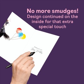 4th Birthday Cards for Girls Boys - Party Dog - Happy Birthday Card for 4 Year Old Girl Boy Granddaughter Grandson Daughter Son Niece Nephew, 5x7 Inch Bday Greeting Cards