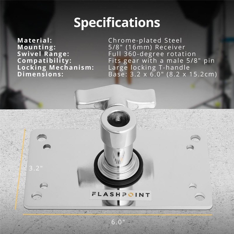 Flashpoint Wall Plate with 5/8" Locking Receiver