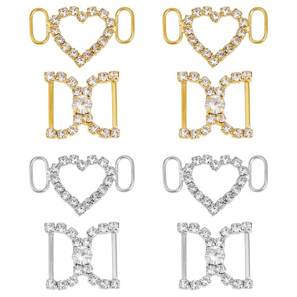 HOBBIESAY 8 Pieces 2 Styles Sneaker Charms Metal Shoe Clips