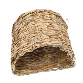 BESPORTBLE Handwoven Grass Tunnel and Nest for Small Animals Edible Hideaway Hut for Rabbits Chinchillas Hamsters and Guinea Pigs Cozy Bed Tunnel for Play and Rest