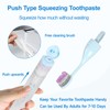 Zirro Travel Toothbrushes Built-in Toothpaste Container Folding with Built in