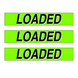 Car Dealer Vinyl Windshield Slogan Stickers - 3 Dozen (36 piece) Chartreuse Window Sign Stickers for Car Lots (LOADED)