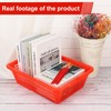 Geytetqi 10 Pack Red Plastic Storage Baskets, 15.4 x 11.6