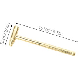 Martillo Pequeño de Cobre Multiusos con Destornilladores Integrados y Mango Estriado para Mejor Agarre Adecuado para Manualidades y Reparación de Relojes
