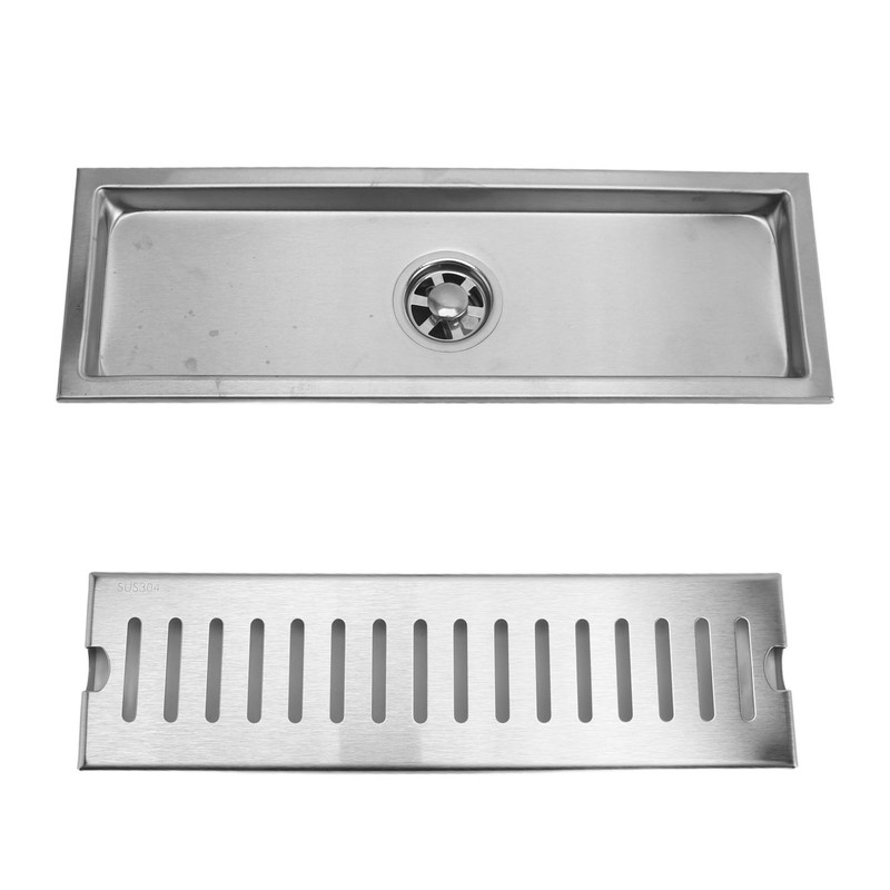 12 Inch Rectangular Linear Shower Drain 304 Stainless Steel Rustproof
