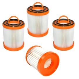 HQRP 4-Pack Dust Cup Filter Compatible with Eureka Bagless Vacuum Cleaners 62136, 62136A, 61825, 61825-R, DCF-3, DCF3, ER-1880, ER-1830, 71738A-4 Replacement