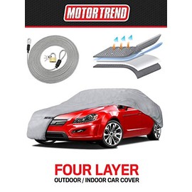 Motor Trend 4-Layer 4-Season Car Cover Waterproof All Weather for Heavy Duty Use for Sedan Coupes Up to 157"