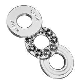 sourcing map 3Pcs 51100 Axial Ball Bearings 10mm x 24mm x 9mm Chrome Steel ABEC3 Single Row Roller