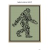Unbranded Bigfoot abstract blanket pattern, 60x72", written and graph included