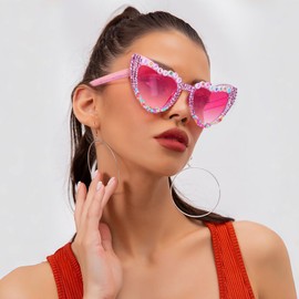 Behufun Birthday Glasses for Women, Pink Birthday Sunglasses Birthday Party Gifts Accessories Party Favor for Happy Birthday