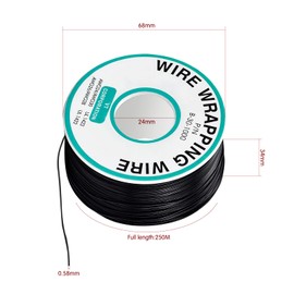 30AWG 0.25 mm Tinned Copper Wire, Single Copper Cable Beach Temperature Resistance 105°C 250 Metres Copper Wire Insulation Test Packaging Cable