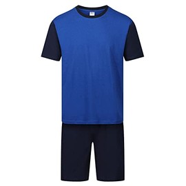 North East Mens Pyjamas Short PJ Sets M L XL 2XL 3XL 4XL 5XL 6XL Sleep Lounge Night WEAR (7003s Royal/Navy XL)