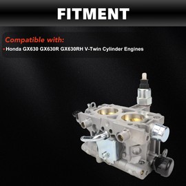 USTAR Carburetor Compatible with Honda GX630 GX630R GX630RH V-Twin Cylinder Engines Replace# 16100-Z9E-033 16100-Z9E-023 16100-Z9E-003