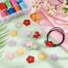 FINGERINSPIRE Pack of 100 5 Colours Crochet Flowers Appliqué 2.5