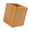 STOBOK Bamboo Storage Bucket Desk Pen Holder Organizer Kitchen Organizer