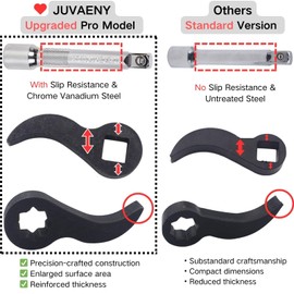 Updated Pry Bar Wrench Adapter - Juvaeny Adjustable Indexing Pry Bar Adaptor Head for 1/2" Drive Ratchets, 4pcs Crowbar Adapter Head Tool with Non - Slip Gloves